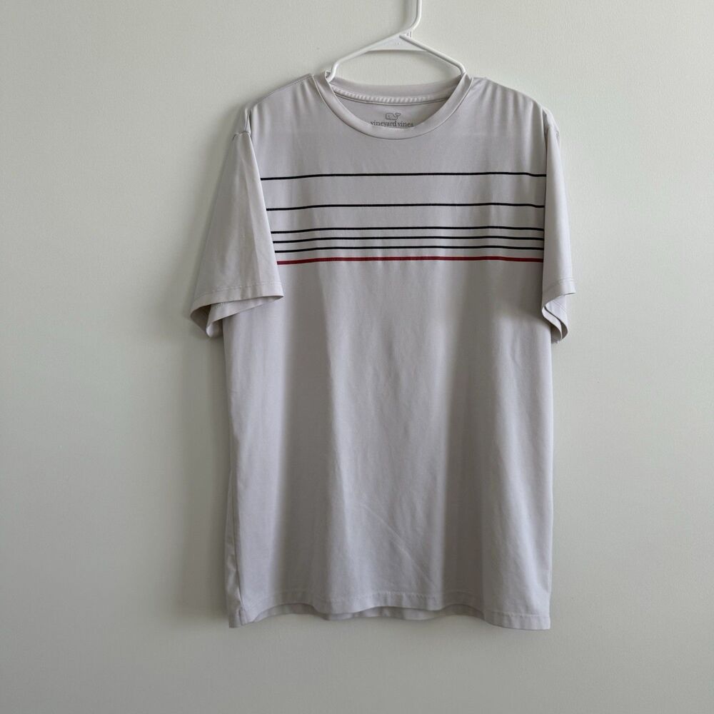 Vineyard Vines Men's Engineered Performance Tennis Sport T-Shirt White Gym Small